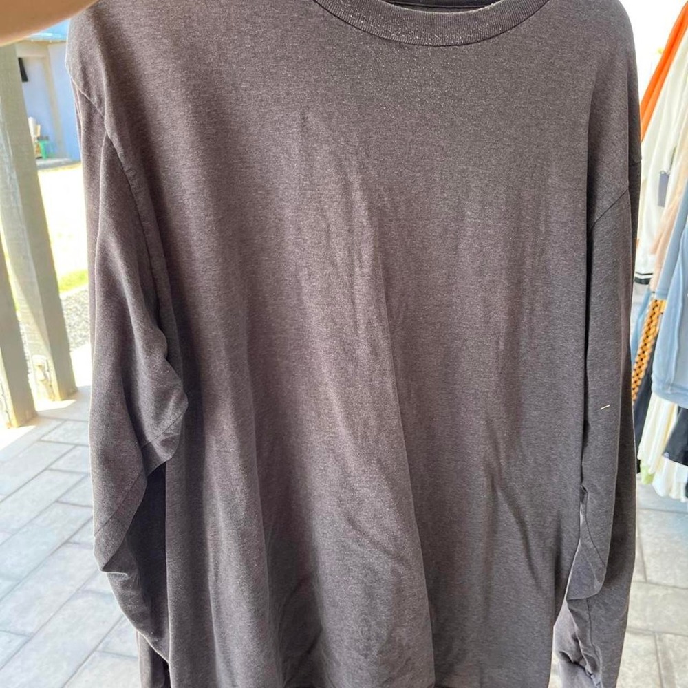 Champs Grey Long Sleeve Relaxed Fit Shirt Basic Streetwear Men's XL